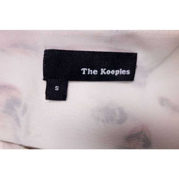The Kooples Cream Feather Pattern Mini Dress - Picture 8 of 8